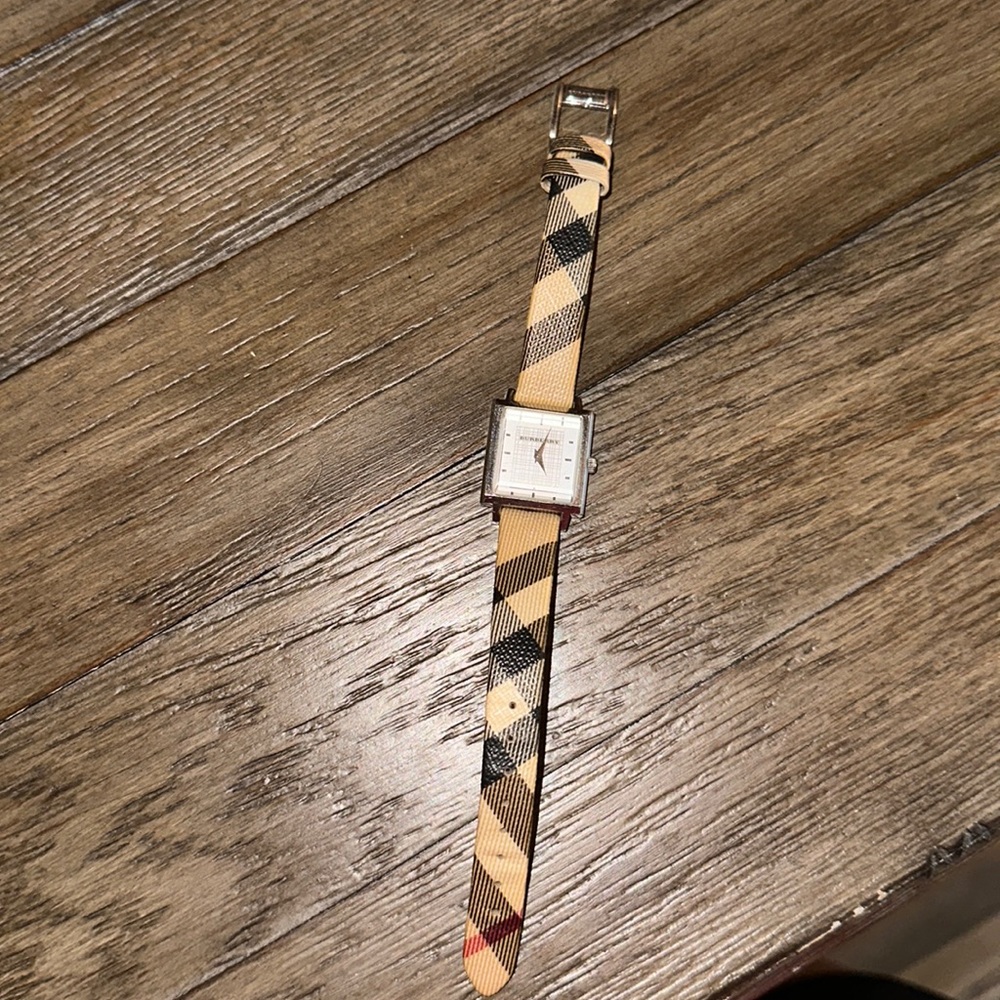 Leather Burberry watch